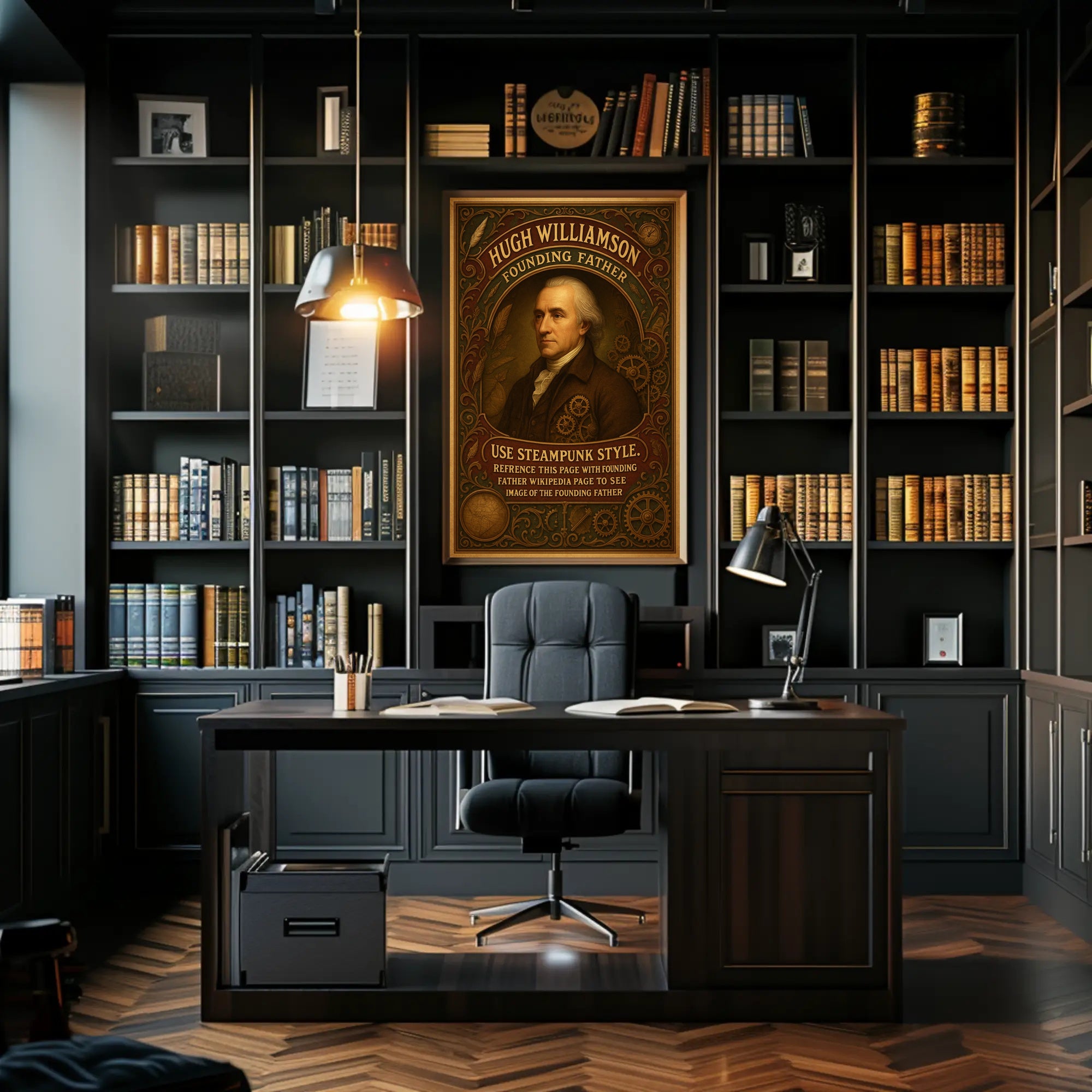 Steampunk Founding Father Historical or Presidential Poster