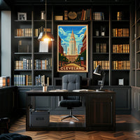Iconic Cleveland Skyline Poster