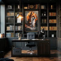 Majestic Fox in Cosmic Splendor Poster PosterGoat