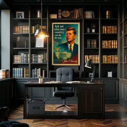 Vintage Patriotic Presidential Quote Poster Wall Art