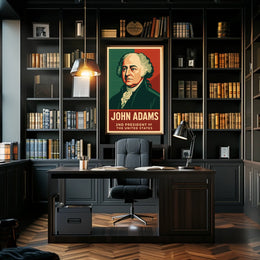 John Adams Second President Patriotism Typography Poster
