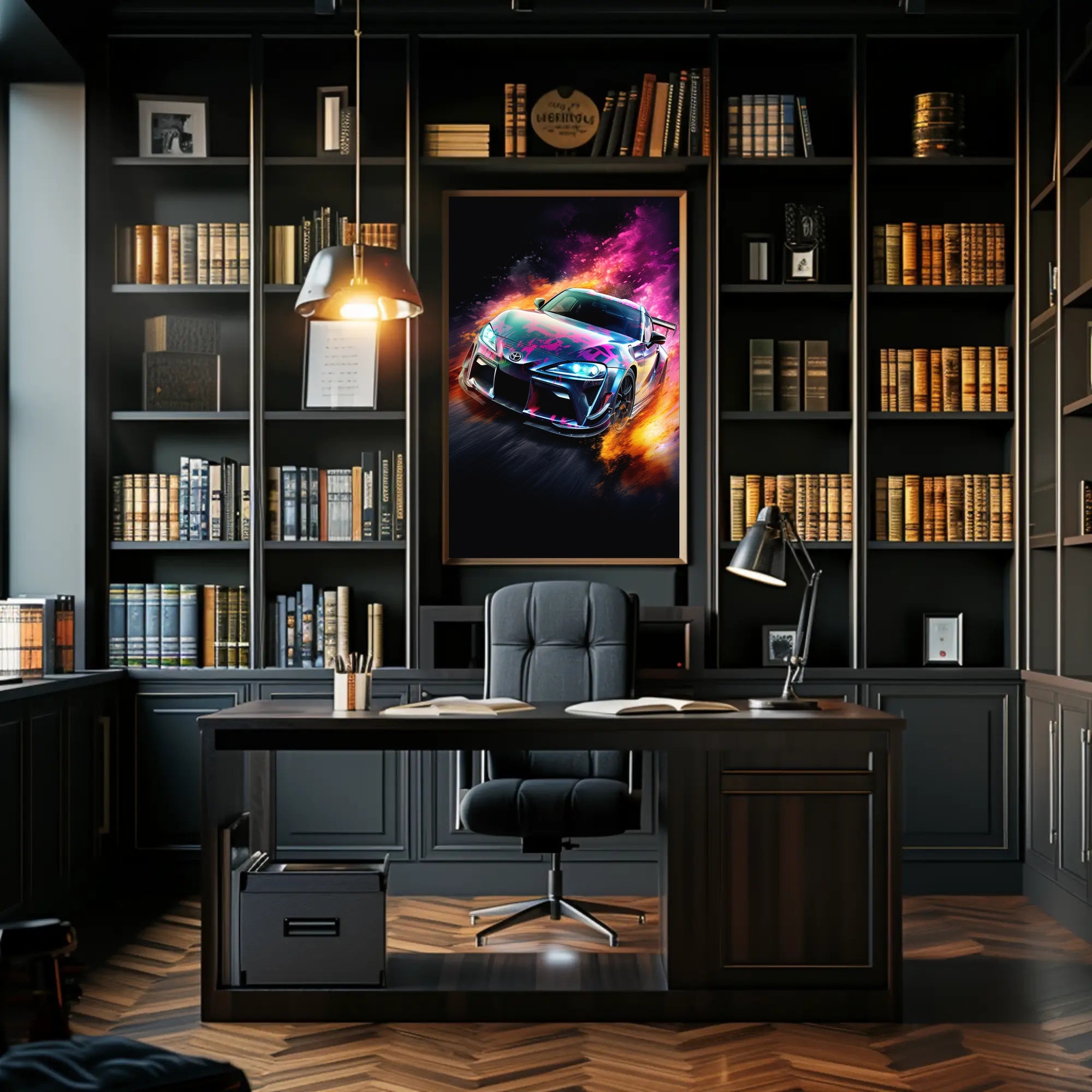 Sleek Modern Sports Car Poster for Thrill Seekers