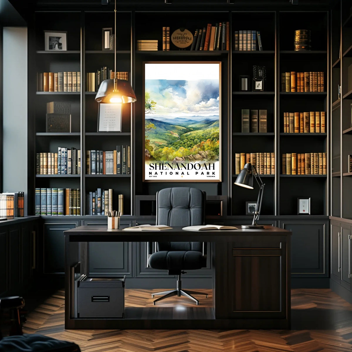 Shenandoah Watercolor Wall Art Poster