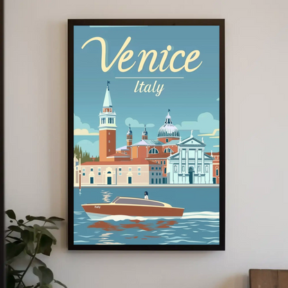 Venice, Italy Vintage Style Poster