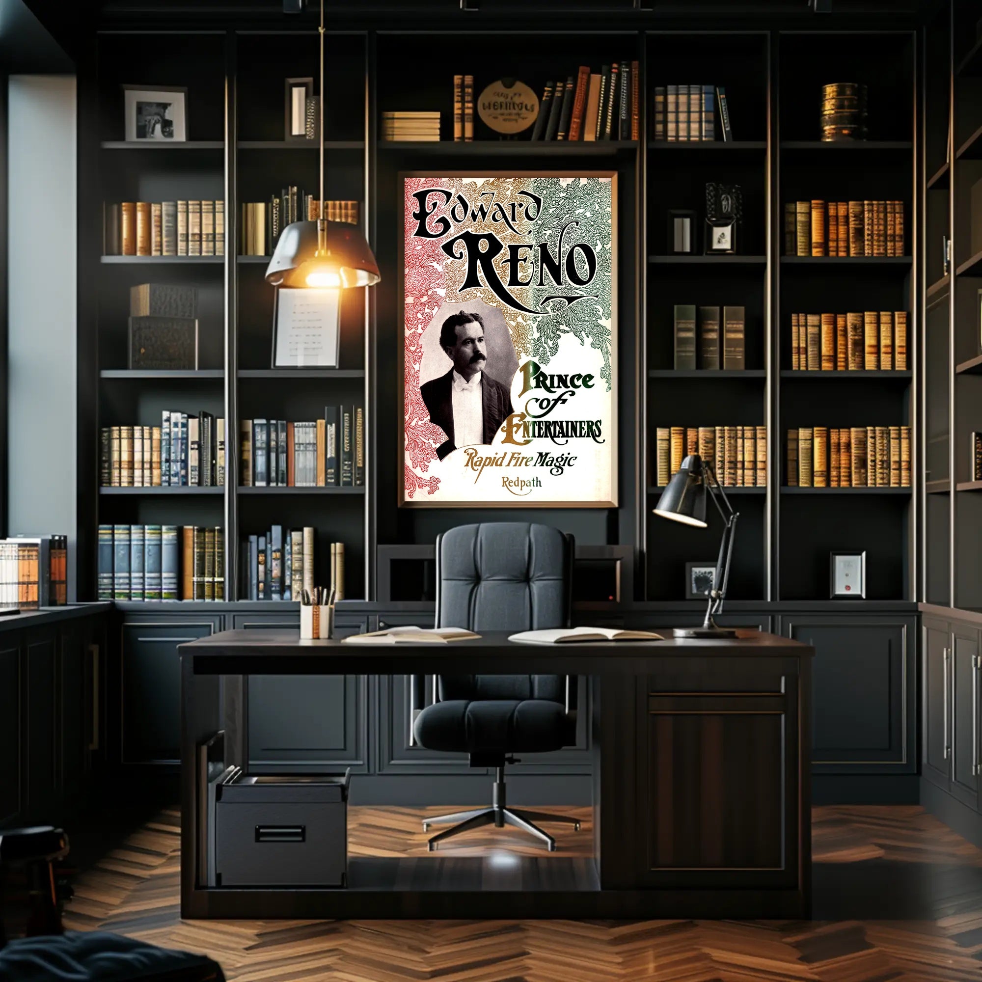 Edward Reno Vintage Magic Performance Cultural Poster