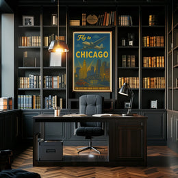 Fly to Chicago Poster