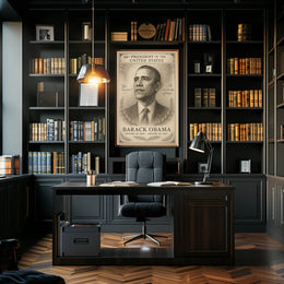 Barack Obama 44th President Sketch Poster Art Print PosterGoat