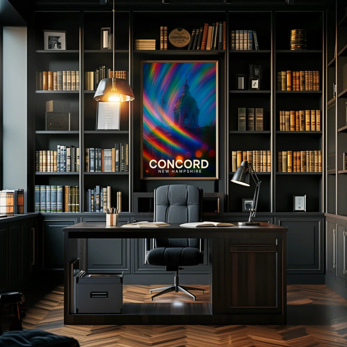 Concord Cityscape Vibrant Impressionism Chic Poster