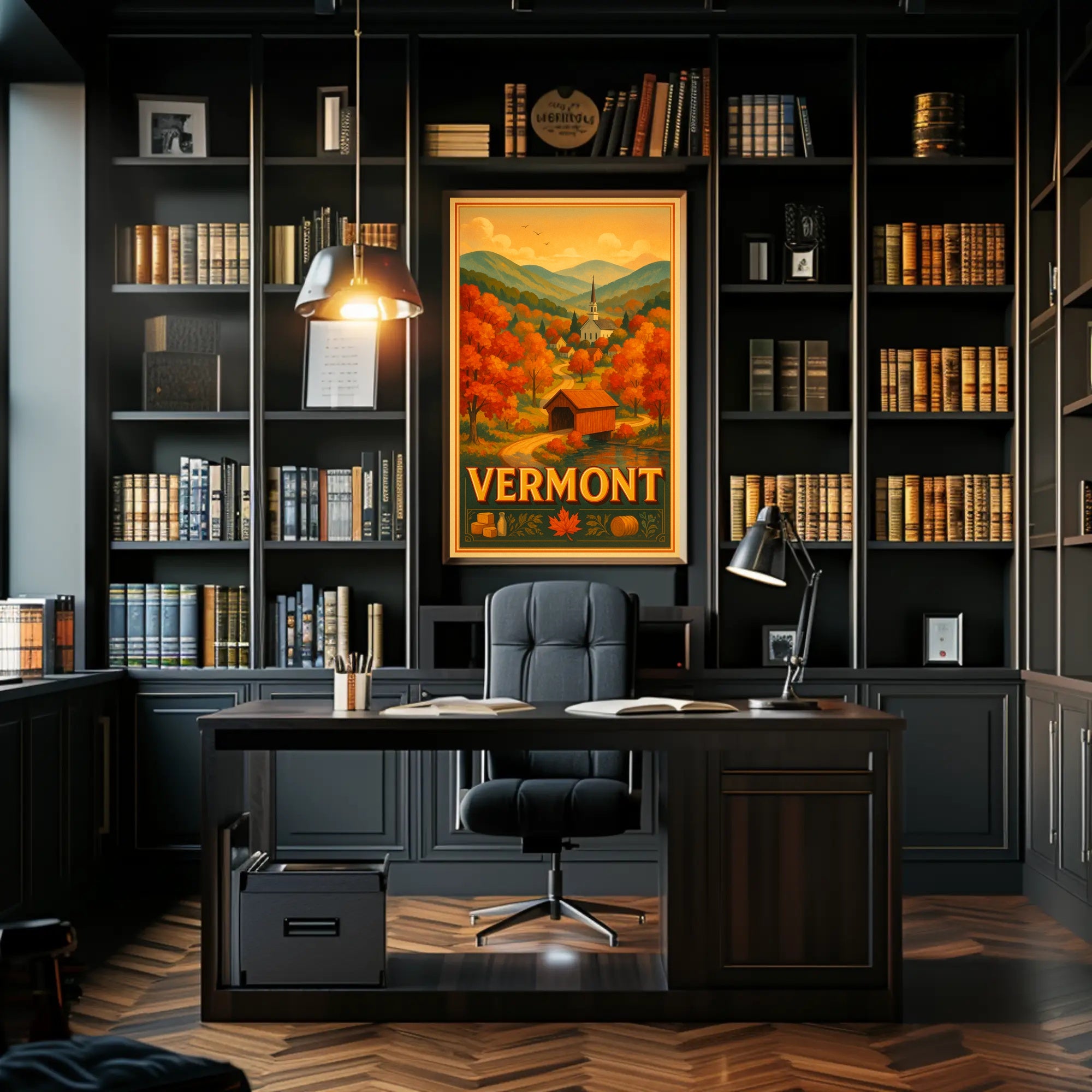 Vermont Autumn Scenic Poster Wall Art Print