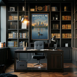Minneapolis City of Lakes Poster