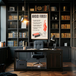 Fire Safety Precautions Poster PosterGoat