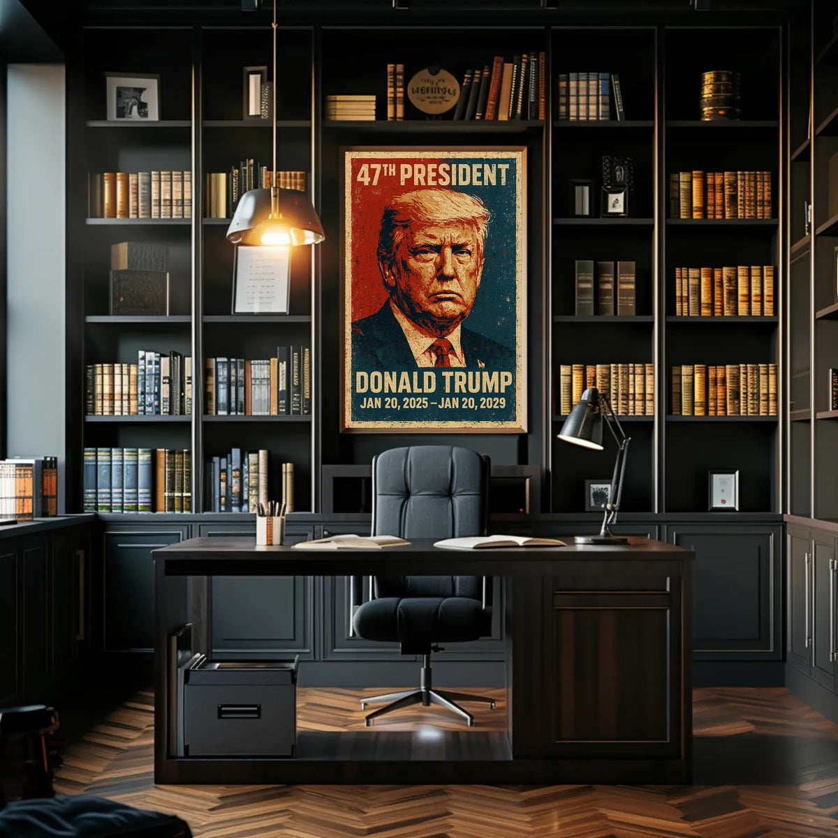Donald Trump Leadership Strength Typography Poster