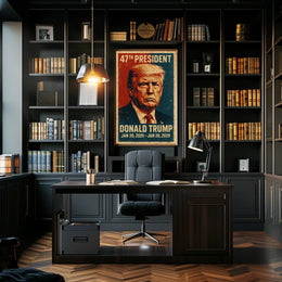 Donald Trump Leadership Strength Typography Poster