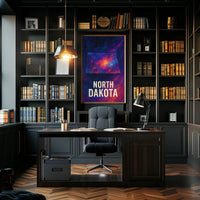 North Dakota Cosmic Landscape Poster