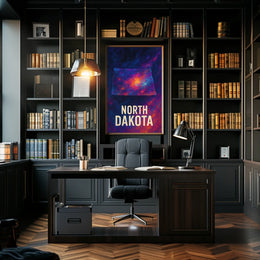 North Dakota Cosmic Landscape Poster