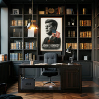 John F. Kennedy 35th President of the United States Reflections Poster
