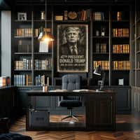 Trump Visionary Patriotic Charcoal Poster