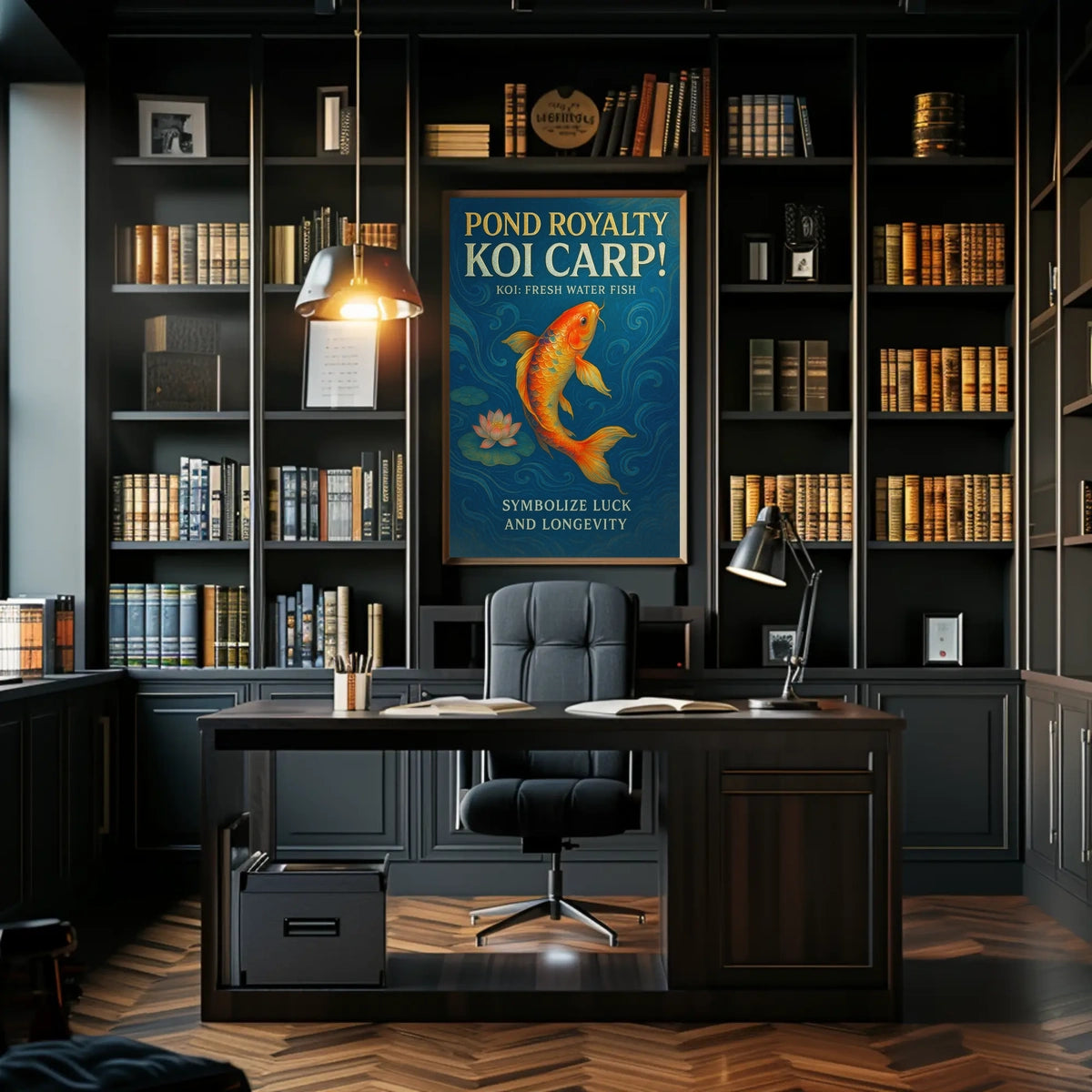 Pond Royalty Koi Carp Poster