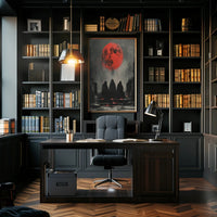 Dark Fantasy Ritual under Red Moon Fantasy or Mythology Poster PosterGoat