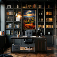 Golden Vineyard At Sunset Poster