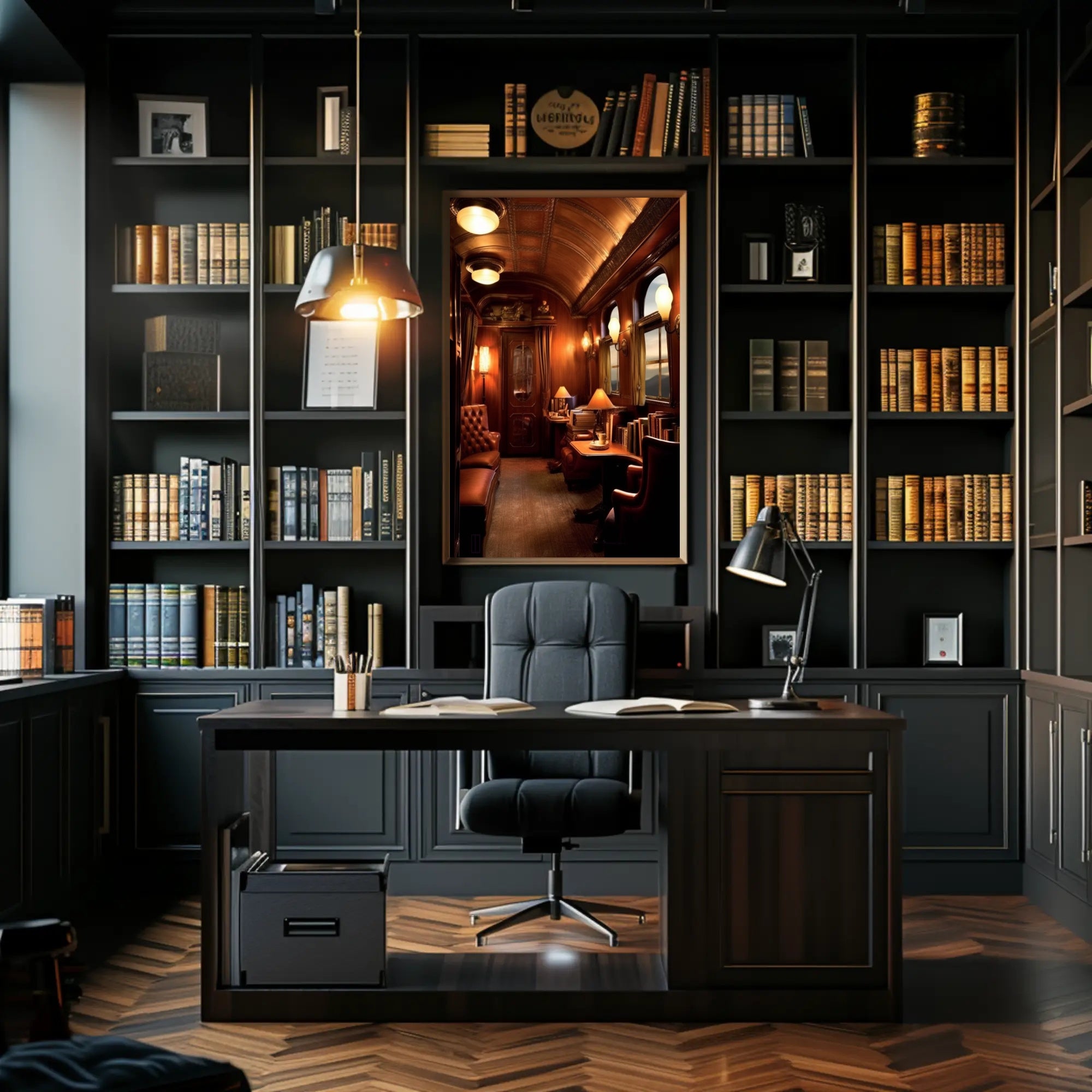 Luxurious Train Car Interior Poster