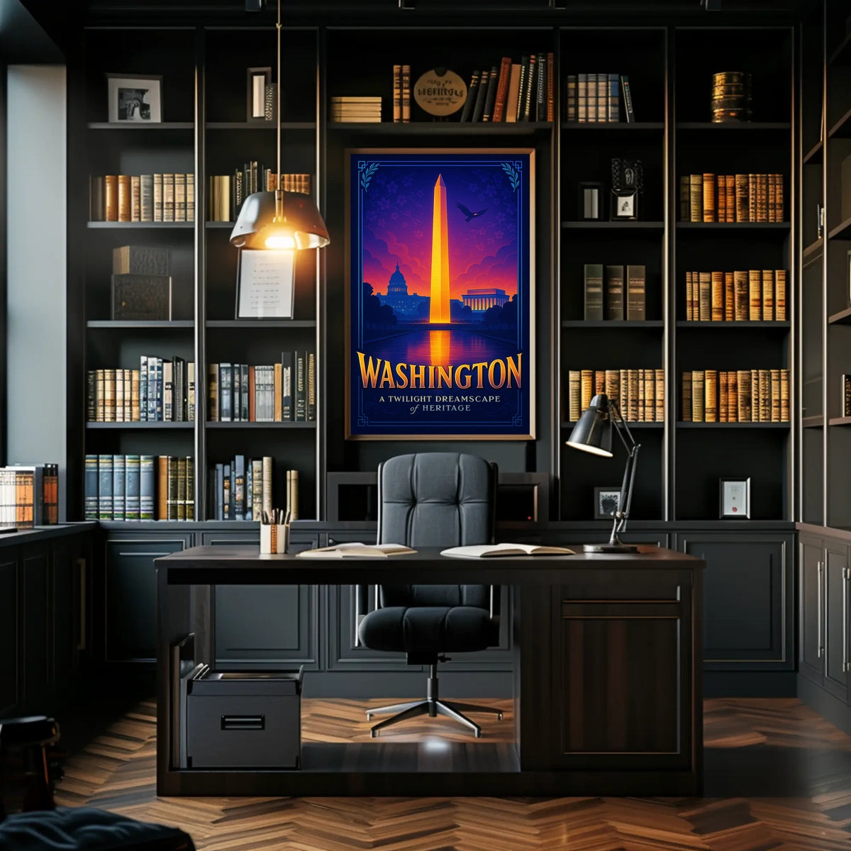 Washington A Twilight Dreamscape Poster