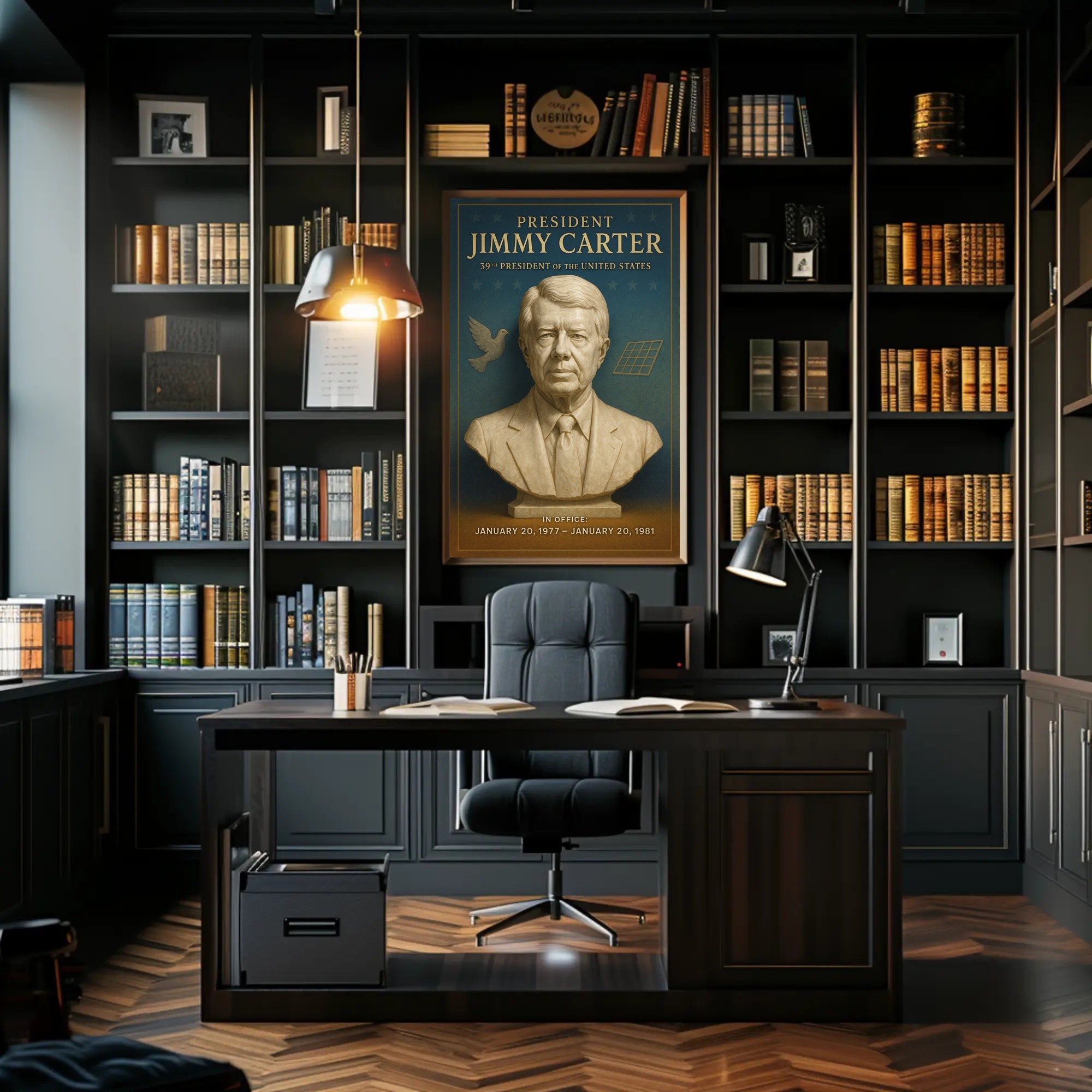 Jimmy Carter 39th President Wall Art Print PosterGoat