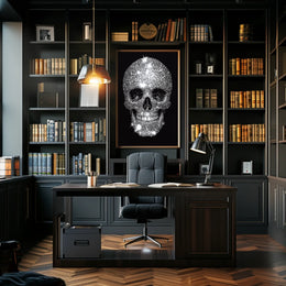 Skull Diamonds Luxurious Striking Poster