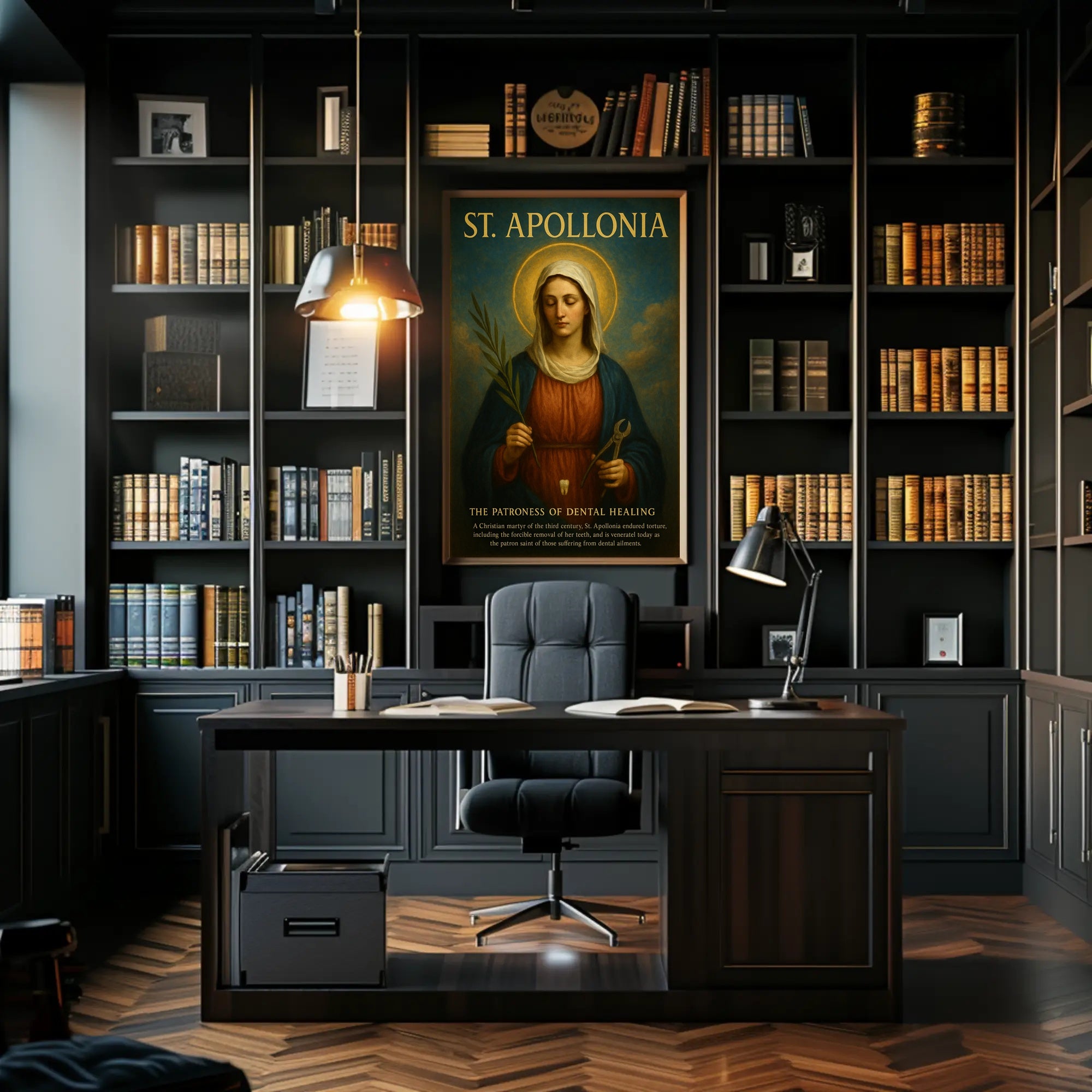 St. Apollonia Religious Veneration Art Poster - Cultural Heritage Poster PosterGoat