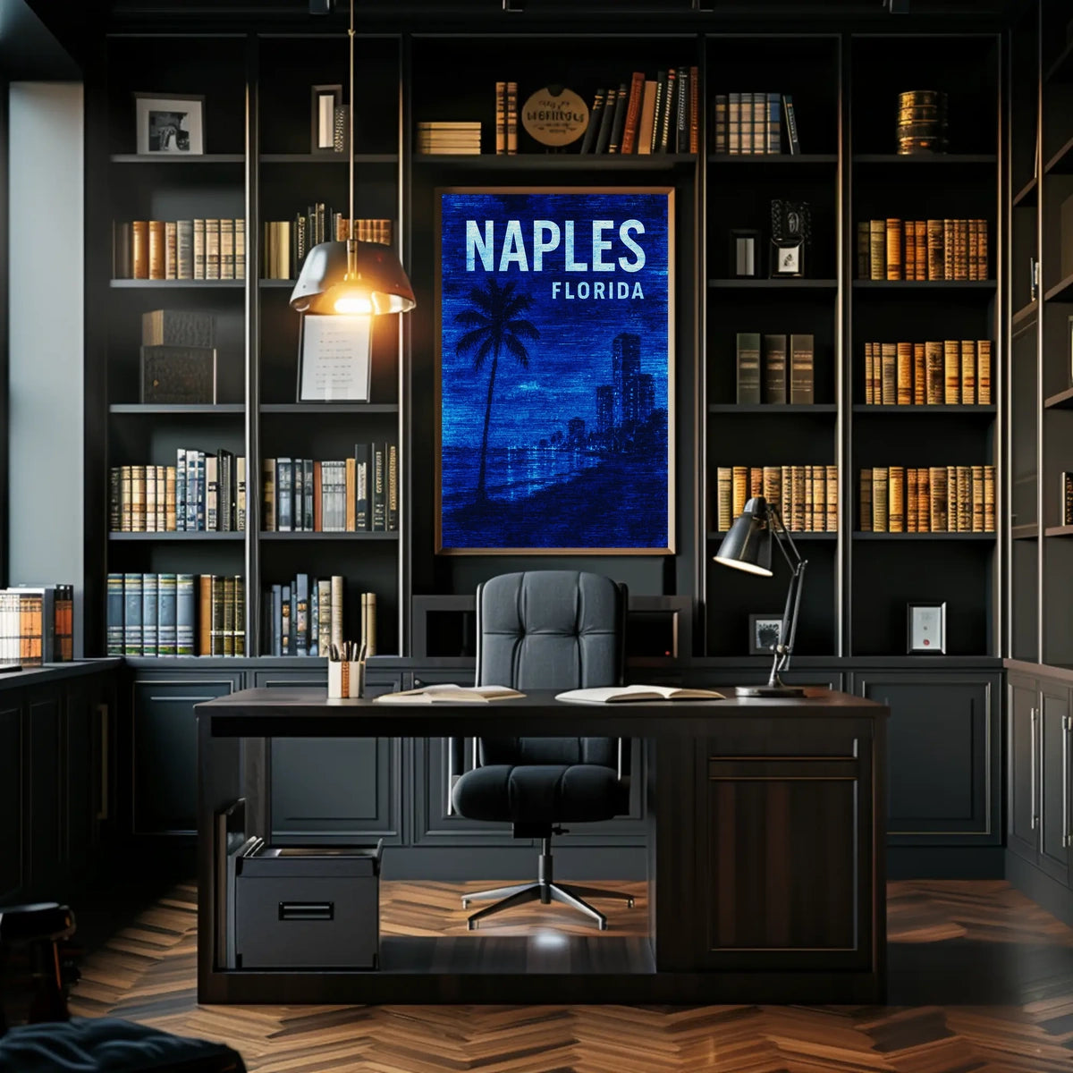 Naples Florida Poster 18x24 Wall Art Beach Sunset Scene