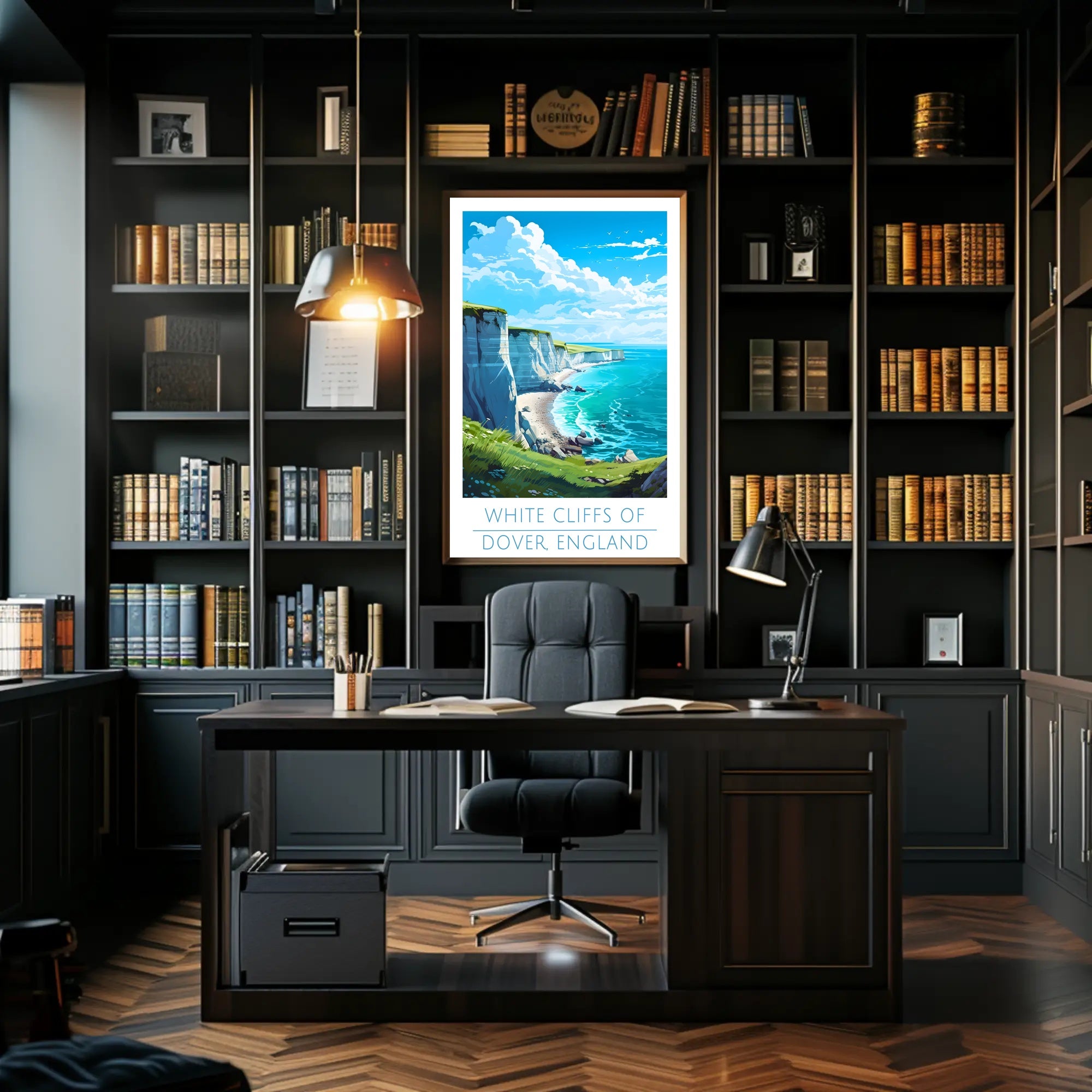 White Cliffs of Dover Scenic Travel Poster
