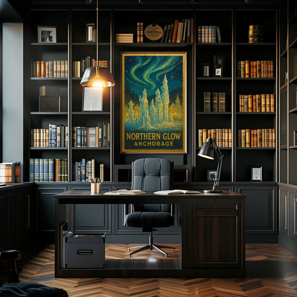 Northern Glow Anchorage Poster