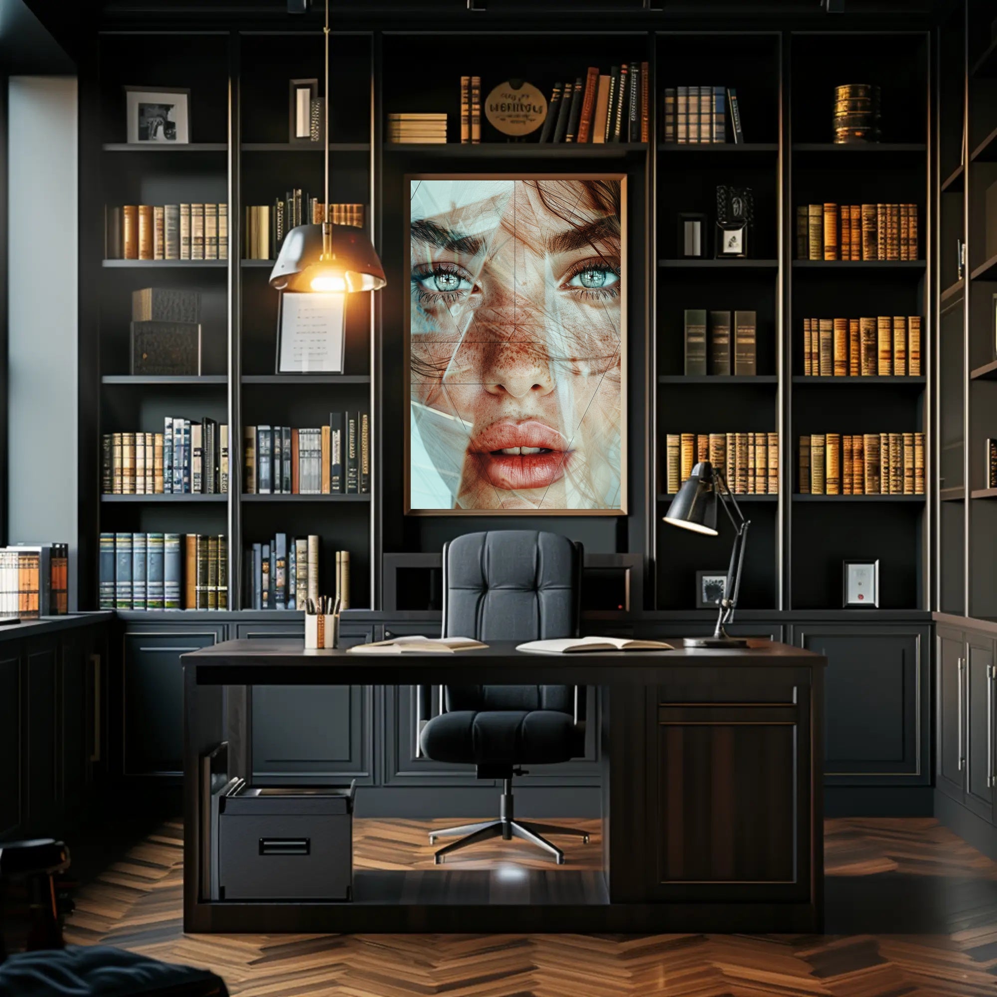 Mystical Hooded Figure in Enchanted Forest Poster PosterGoat