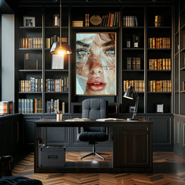 Mystical Hooded Figure in Enchanted Forest Poster PosterGoat