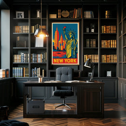 New York Iconic Landmarks Poster
