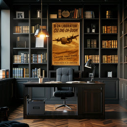 B-24 Liberator Vintage Art WWII Poster