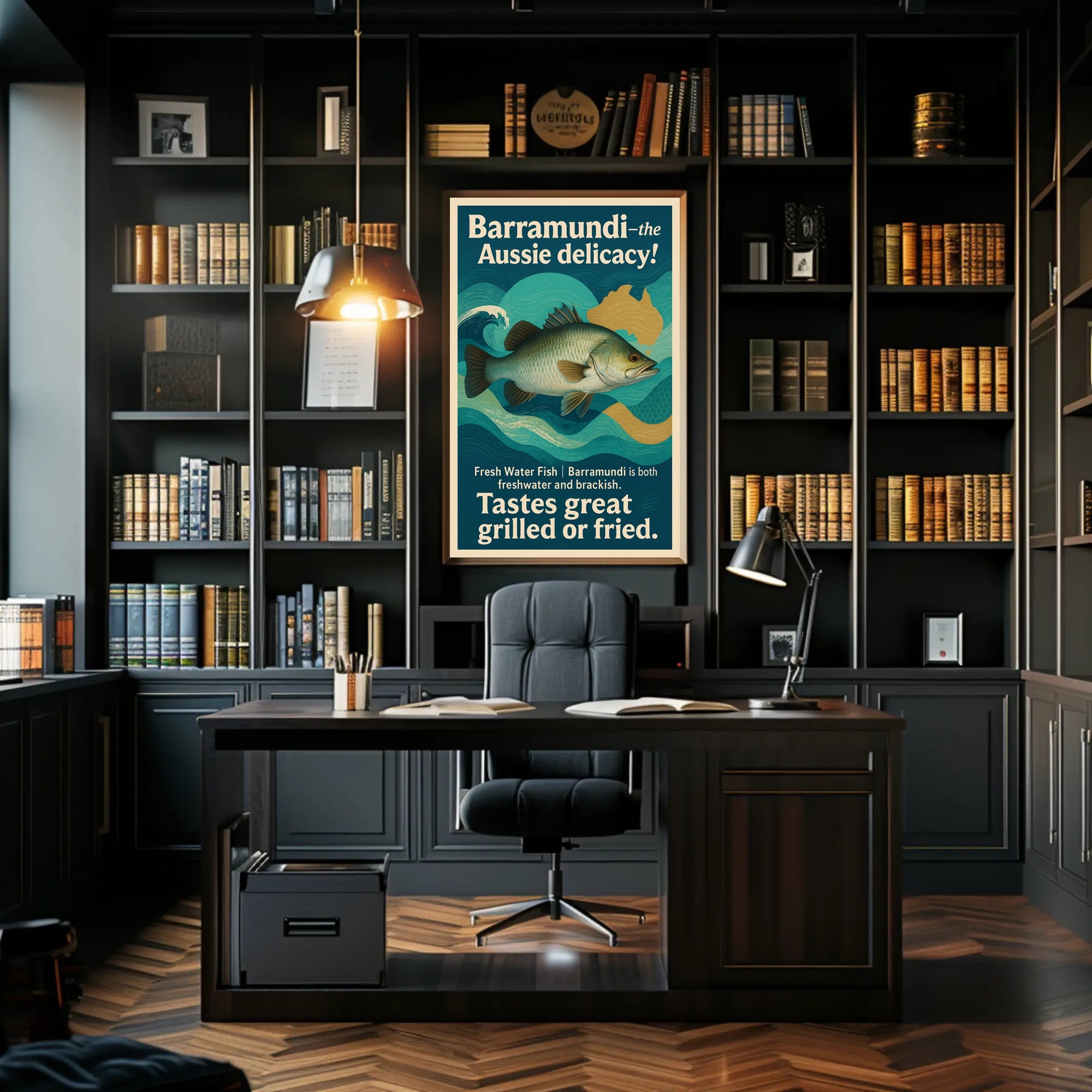 Barramundi Australian Delicacy Cultural or Heritage Poster