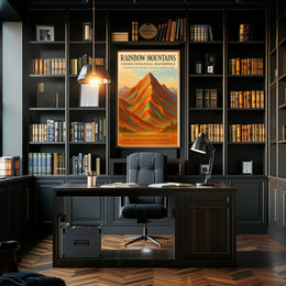 Rainbow Mountains ChinaS Geological Poster
