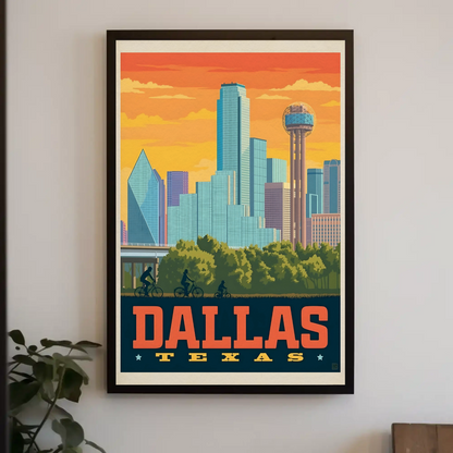 Dallas Texas Vintage Poster