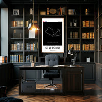 Silverstone Circuit Racing Minimalist Sports Poster
