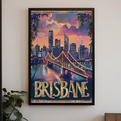 Brisbane Vintage Poster