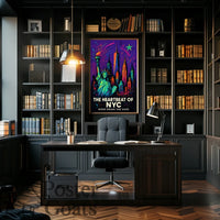 New York Ambition: Vibrant Urban Cityscape Poster