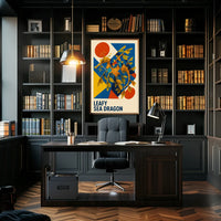 Leafy Sea Dragon Marine Life Art Poster