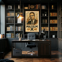 Malcolm X Iconic Leader Poster