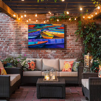 Vibrant Boats Poster