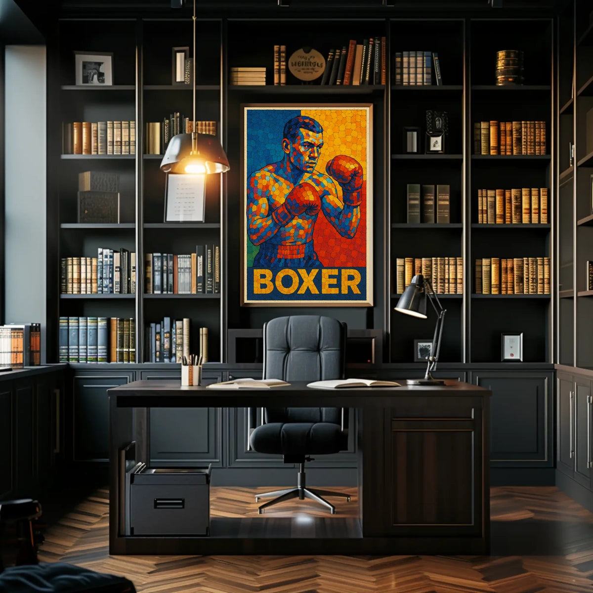 Vibrant Boxer Poster