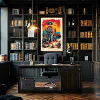 Desert Wanderer Skeleton Poster PosterGoat