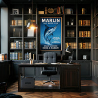 Marlin Saltwater Adventure Poster PosterGoat