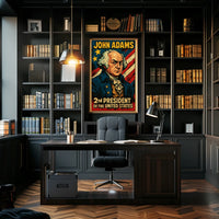 John Adams Second President Poster Wall Art Gift Idea