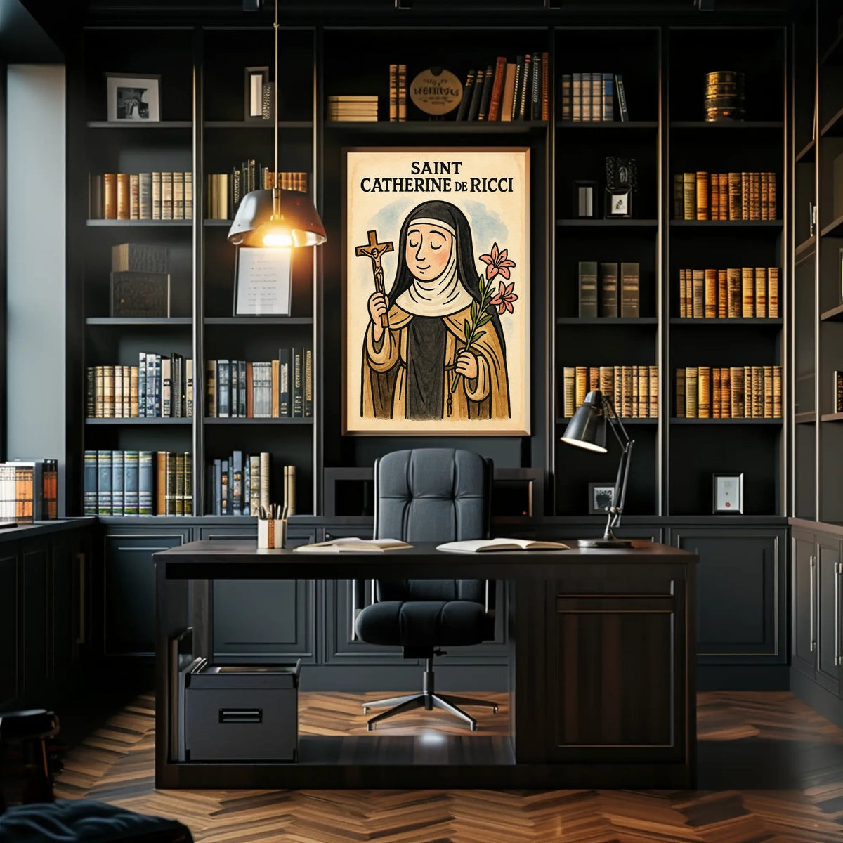 Saint Catherine De Ricci Figure Wall Art Print Poster